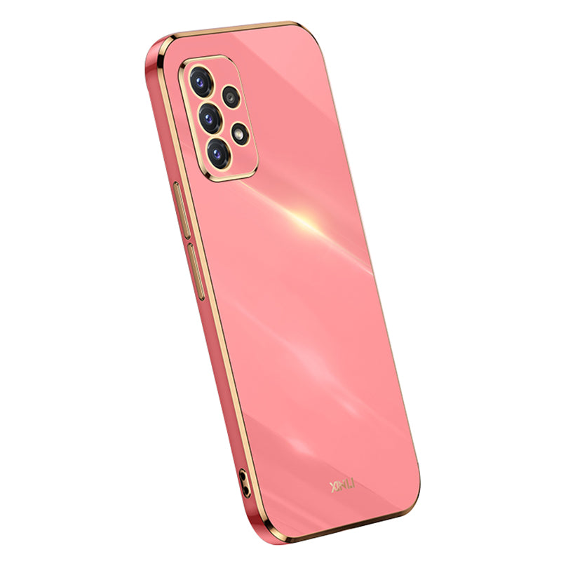 Pouzdro na telefon XINLI pro Samsung Galaxy A32 4G (verze EU) Galvanické pokovování TPU zadní kryt mobilního telefonu odolný proti nárazu Pouzdro na telefon XINLI pro Samsung Galaxy A32 4G (verze EU) Galvanické pokovování TPU zadní kryt mobilního telefonu odolný proti nárazu